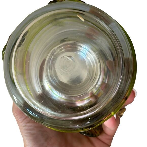 Hand Blown Caged Glass Silver Chalice Bowl Candy Treats Nuts Fancy 2 Piece Set - Picture 7 of 9